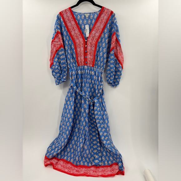 J.Crew V-neck cover-up dress in classic block print - Picture 6 of 8